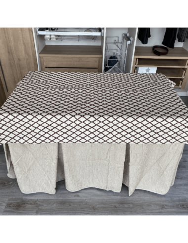 Ropa chenilla 8  pliegues Beige...