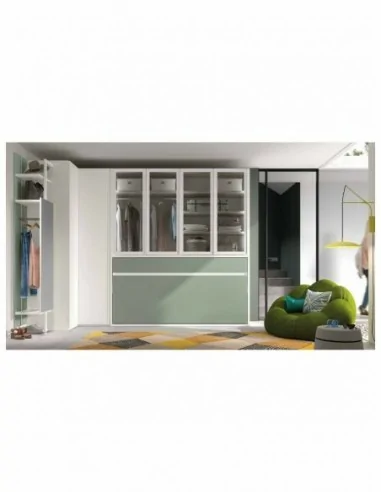 Dormitorio juvenil  moderno colores y medidas a elegir  cama compacta o nido escritorios y armarios (49)