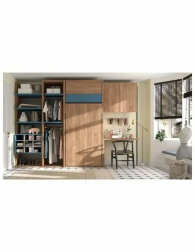 Dormitorio juvenil  moderno colores y medidas a elegir  cama compacta o nido escritorios y armarios (52)
