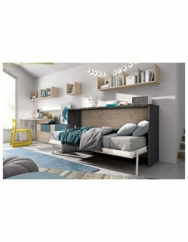 Dormitorio juvenil  moderno colores y medidas a elegir  cama compacta o nido escritorios y armarios (54)