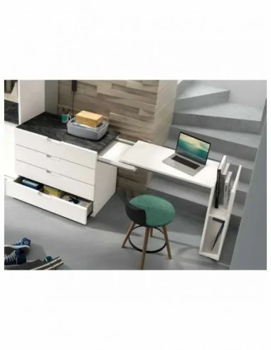 Dormitorio juvenil  moderno colores y medidas a elegir  cama compacta o nido escritorios y armarios (60)