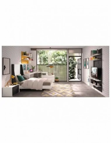 Dormitorio juvenil  moderno colores y medidas a elegir  cama compacta o nido escritorios y armarios (62)