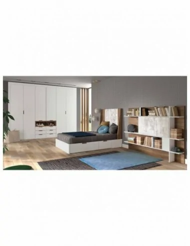 Dormitorio juvenil  moderno colores y medidas a elegir  cama compacta o nido escritorios y armarios (68)