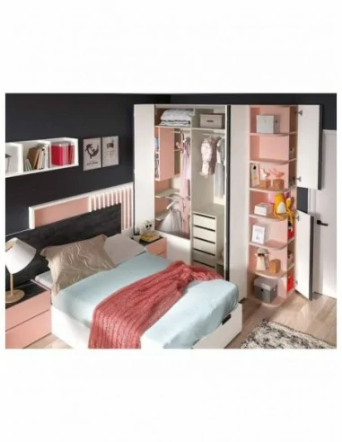 Dormitorio juvenil  moderno colores y medidas a elegir  cama compacta o nido escritorios y armarios (76)