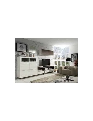 Composicion modular de salon moderna con vitrinas muebles colgados a diseño  (24)