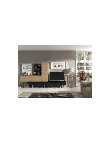 Composicion modular de salon moderna con vitrinas muebles colgados a diseño  (41)