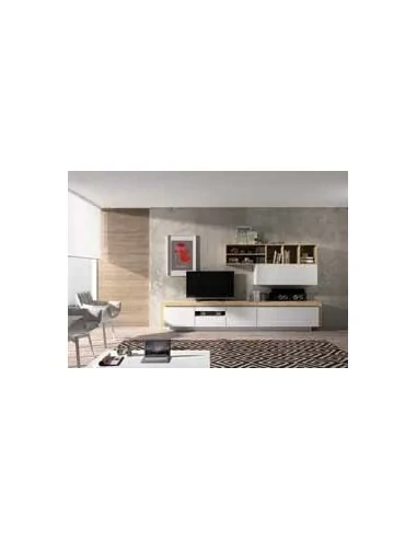 Composicion modular de salon moderna con vitrinas muebles colgados a diseño  (49)