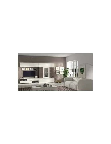 Composicion modular de salon moderna con vitrinas muebles colgados a diseño  (50)