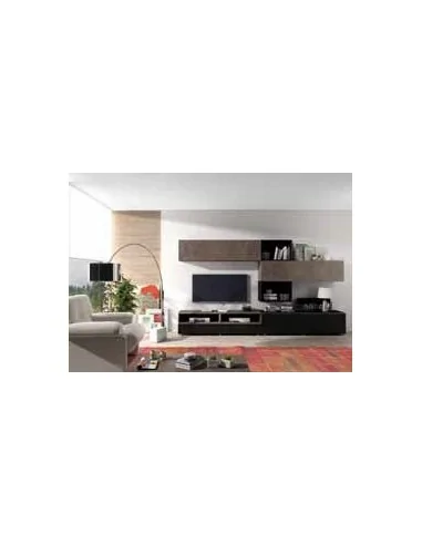Composicion modular de salon moderna con vitrinas muebles colgados a diseño  (55)