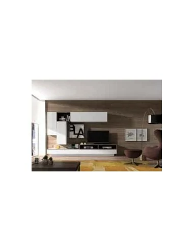 Composicion modular de salon moderna con vitrinas muebles colgados a diseño  (65)