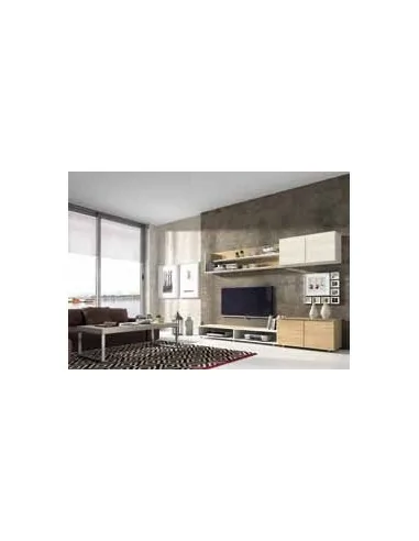 Composicion modular de salon moderna con vitrinas muebles colgados a diseño  (70)