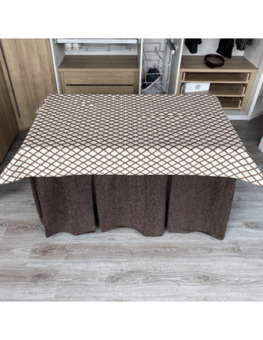 Ropa chenilla 8  pliegues Chocolate...