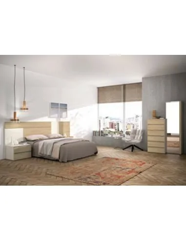 Dormitorio de matrimonio completo con diseño moderno con colores a elegir con comoda y mesitas de noche (11)