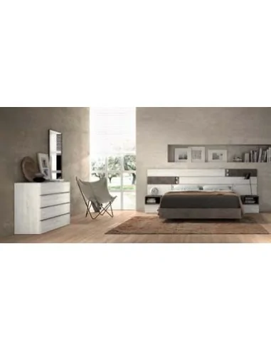 Dormitorio de matrimonio completo con diseño moderno con colores a elegir con comoda y mesitas de noche (14)
