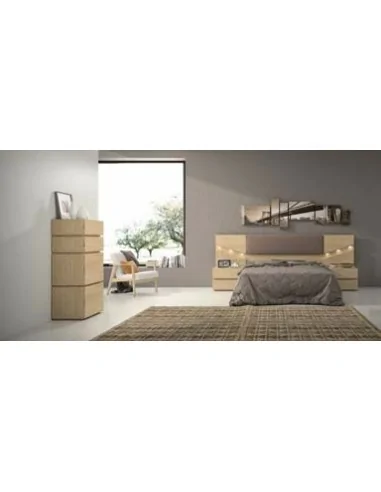 Dormitorio de matrimonio completo con diseño moderno con colores a elegir con comoda y mesitas de noche (18)