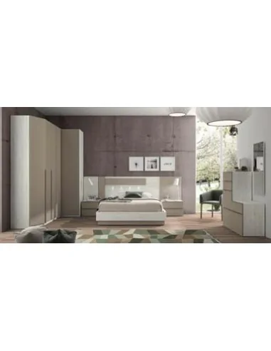 Dormitorio de matrimonio completo con diseño moderno con colores a elegir con comoda y mesitas de noche (22)