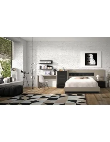 Dormitorio de matrimonio completo con diseño moderno con colores a elegir con comoda y mesitas de noche (30)