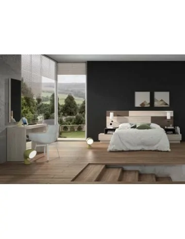 Dormitorio de matrimonio completo con diseño moderno con colores a elegir con comoda y mesitas de noche (33)