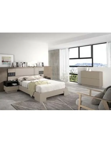 Dormitorio de matrimonio completo con diseño moderno con colores a elegir con comoda y mesitas de noche (38)