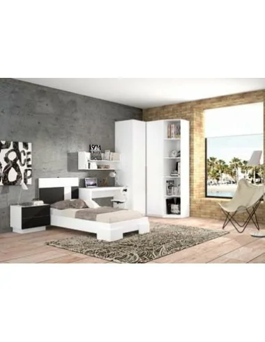 Dormitorio de matrimonio completo con diseño moderno con colores a elegir con comoda y mesitas de noche (4)
