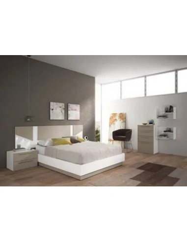Dormitorio de matrimonio completo con diseño moderno con colores a elegir con comoda y mesitas de noche (40)