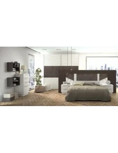 Dormitorio de matrimonio completo con diseño moderno con colores a elegir con comoda y mesitas de noche (41)