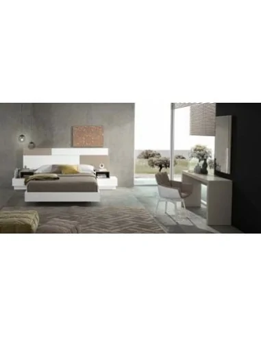 Dormitorio de matrimonio completo con diseño moderno con colores a elegir con comoda y mesitas de noche (42)