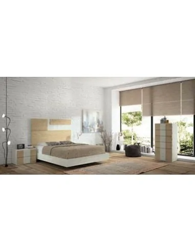 Dormitorio de matrimonio completo con diseño moderno con colores a elegir con comoda y mesitas de noche (45)