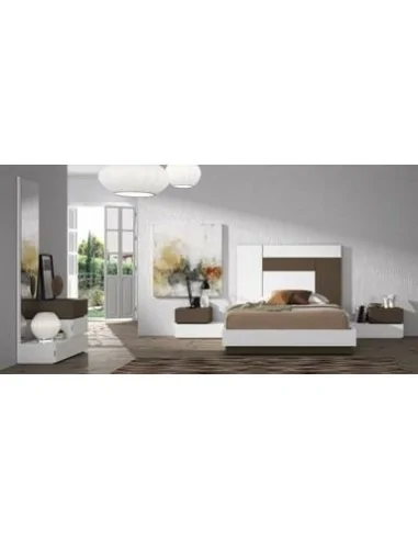 Dormitorio de matrimonio completo con diseño moderno con colores a elegir con comoda y mesitas de noche (47)