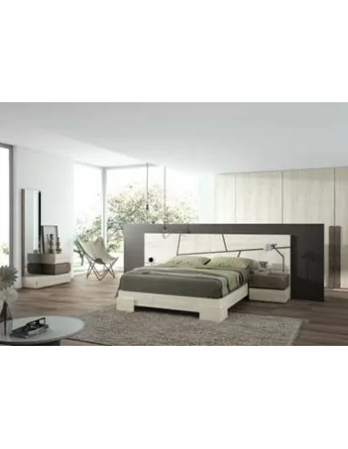 Dormitorio de matrimonio completo con diseño moderno con colores a elegir con comoda y mesitas de noche (6)