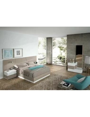Dormitorio de matrimonio completo con diseño moderno con colores a elegir con comoda y mesitas de noche (7)