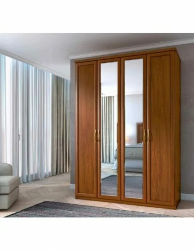 Armarios a medida diseño colonial para dormitorios con espejos e interior a diseño del cliente (10)