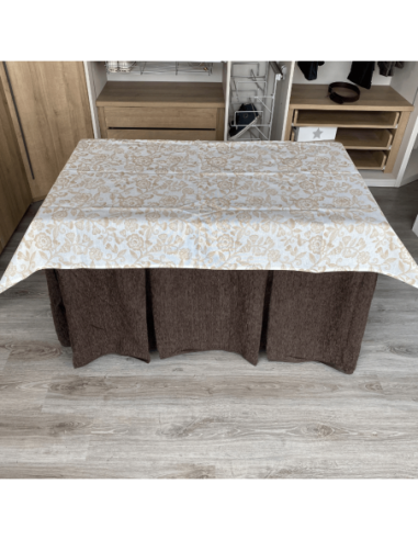 Ropa chenilla 8  pliegues Chocolate...