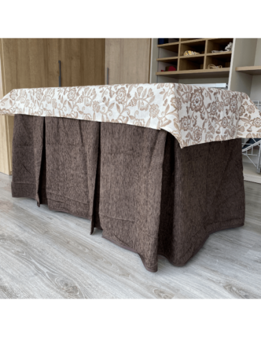 Ropa chenilla 8  pliegues Chocolate...