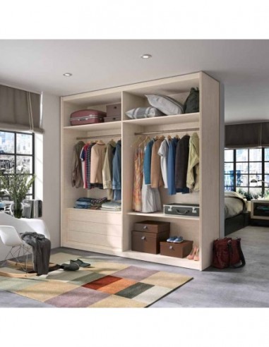 Armario puertas batientes o correderas a medida con puertas de cristal con interior personalizable (2)