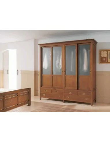 Armario puertas batientes o correderas a medida con puertas de cristal con interior personalizable (6)