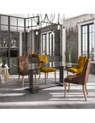 Mesa de comedor y centro a juego...