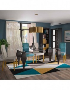 Mesa de comedor y centro a...