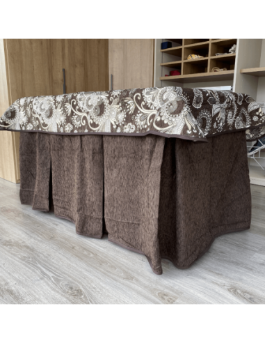 Ropa chenilla 8  pliegues Chocolate...