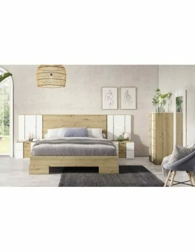 Muebles de dormitorio de matrimonio cabeceros en con varios colores madera o lisos (28)