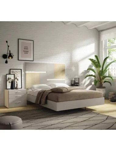 Muebles de dormitorio de matrimonio cabeceros en con varios colores madera o lisos (42)