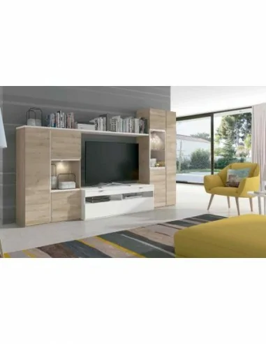 Muebles de salon diseño moderno muebles colgados con diferentes acabados y colores (21)