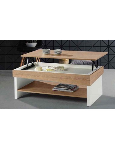 Mesa de centro elevable con cajones...