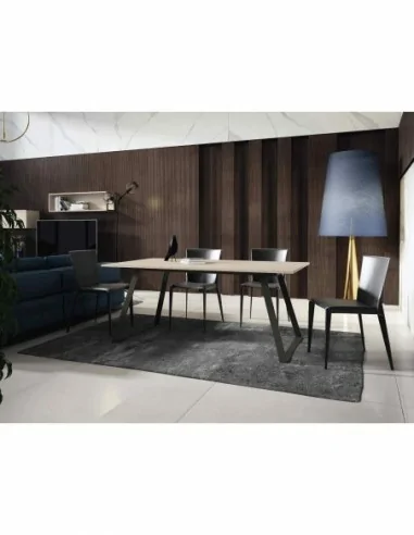 Mesas de comedor extensibles con sillas de madera a juego con diferentes colores a elegir (2).1