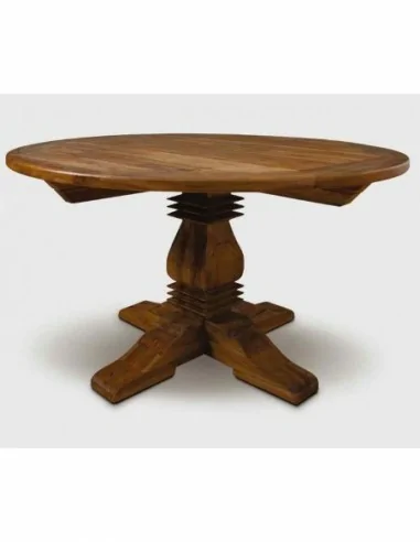 Mesas de salon altas y bajas para taburetes hechas de madera natural barnizada patas metalicas (17)