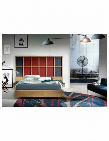 Dormitorio de matrimonio moderno con cabeceros en galeria diferentes colores lacados o barnizados (10)