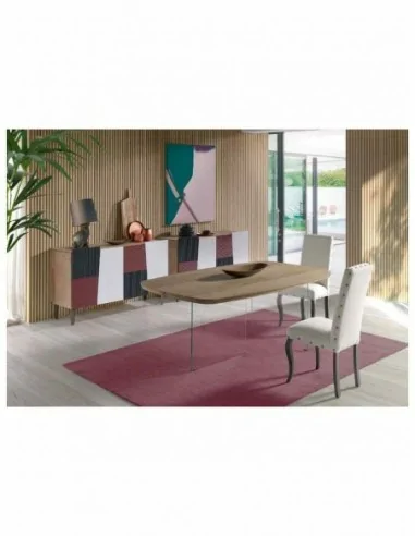 Mesas de comedor y centro diseño moderno a medida con tableros de madera y patas de metal (4)