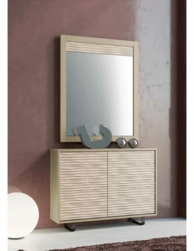 Mueble auxiliar de diseño moderno zapatero a pared con puerta y espejo trampones o puertas (3).1