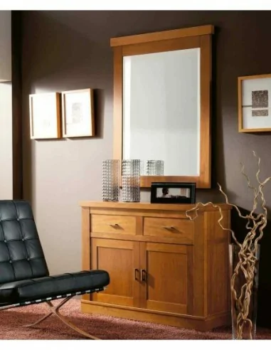 Mueble auxiliar de diseño moderno zapatero a pared con puerta y espejo trampones o puertas (6)