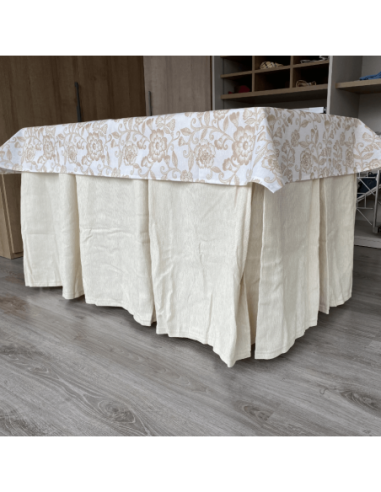 Ropa elegante 10 pliegues Marfil con... Ropa elegante 10 pliegues Marfil con...